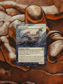 Magic the Gathering Quilled Sliver Hand Painted Unique Custom MTG Alter - Image 1