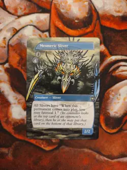 Magic the Gathering Mesmeric Sliver #3 Hand Painted Unique Custom MTG Alter - Image 1