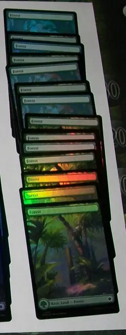 15x Forest Foil Full Art Land card Foundations lot MTG - Image 1