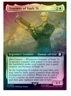 Overseer of Vault 76 - Surge Foil - Extended Art Fallout MTG - Image 1