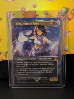 MTG Yuna, Hope of Spira (Borderless) (Chocobo Track Foil) Final Fantasy Foil - Image 1