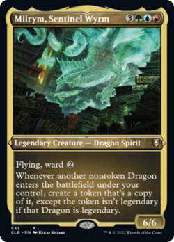 Miirym Sentinel Wyrm ETCHED FOIL CMDR Legends Baldurs Gate PL - Image 1