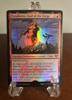 MTG Purphoros, God Of The Forge Foil Signed Eric Deschamps Artist Proof AP Mint - Image 1