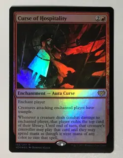 *foil CURSE OF HOSPITALITY Innistrad Crimson Vow MTG Magic the Gathering - Image 1