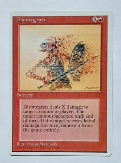 Magic MTG - Disintegrate - Alternate 4th Fourth Edition - Glossy Variant - LP - Image 1