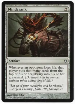 Mindcrank 2011 New Phyrexia Colorless Uncommon Artifact MTG NM AZ1 - Image 1