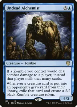 MIC UNDEAD ALCHEMIST 1x Rare Magic Midnight Hunt Commander MTG EX - Image 1