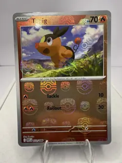 Pokemon Card Tepig 011/086 Masterball White Flare Reverse Holo Near Mint - Image 1