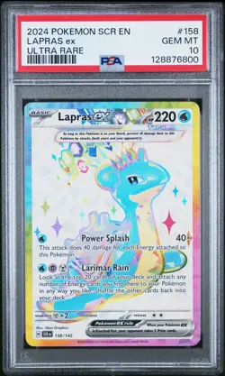 2024 POKEMON SCR EN-STELLAR CROWN ULTRA RARE #158 LAPRAS EX PSA 10 - Image 1
