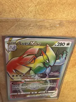 Pokemon Card Lugia VSTAR 202/195 Secret Rare Silver Tempest Holo Near Mint - Image 2