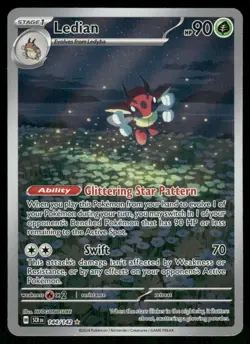 Ledian 144/142 Illustration Rare Holo NM Pokemon SV07: Stellar Crown - Image 1