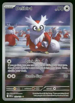 Delibird 152/132 Illustration Rare Holo NM Pokemon ME01: Mega Evolution - Image 1