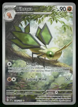 Vibrava 206/191 Illustration Rare Holo NM Pokemon SV08: Surging Sparks - Image 1