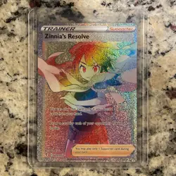 Zinnia's Resolve 225/203 SWSH07: Evolving Skies Holo Rainbow Rare Pokemon TCG - Image 1