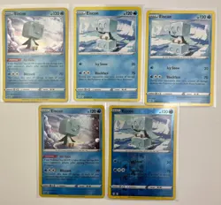 5 Card Lot Eiscue 054/192 Cosmos Holo Rare Pokemon 054/192 Rebel Clash TCG - Image 1