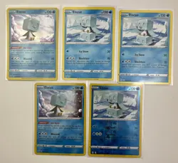 5 Card Lot Eiscue 054/192 Cosmos Holo Rare Pokemon 054/192 Rebel Clash TCG - Image 2