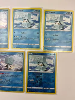 5 Card Lot Eiscue 054/192 Cosmos Holo Rare Pokemon 054/192 Rebel Clash TCG - Image 4