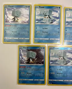 5 Card Lot Eiscue 054/192 Cosmos Holo Rare Pokemon 054/192 Rebel Clash TCG - Image 5