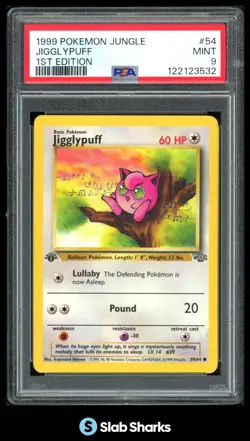 1999 POKEMON JUNGLE 1ST EDITION #54/64 JIGGLYPUFF PSA 9 - Image 1