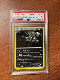 2016 Pokemon Xy Black Star Promo Umbreon #XY96 Cosmos Holo Breakpoint PSA 3 - Image 1