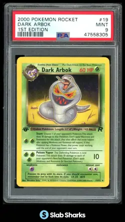 2000 POKEMON TEAM ROCKET 1ST EDITION #19/82 DARK ARBOK PSA 9 - Image 1