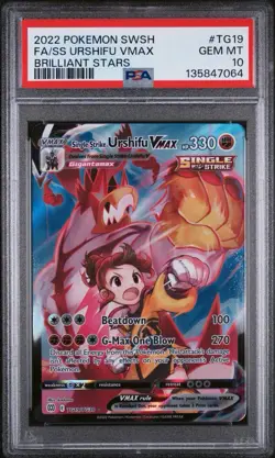 2022 Pokemon Brilliant Stars URSHIFU Vmax #TG19 FULL ART PSA 10 GEM Mint - Image 1