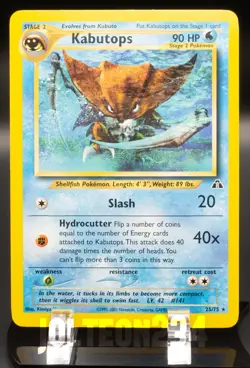 Pokemon TCG Card - Kabutops 25/75 Neo Discovery Rare Vintage - Image 1