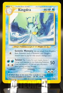 Pokemon TCG Card - Kingdra 19/64 Neo Revelation Rare Vintage - Image 1