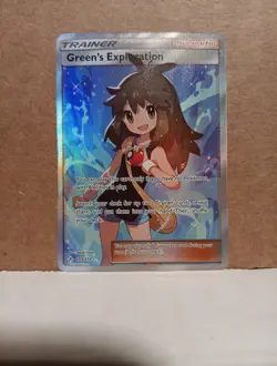 Green's Exploration (Full Art) Ultra Rare Unbroken Bonds 209/214 NM Pokemon TCG - Image 1