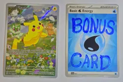 Pikachu SVP 088 Scarlet & Violet Promo Cards Pokemon TCG & Bonus Card - Image 1