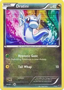 1x Dratini - 2/20 Lightly Played Pokemon BW - Dragon Vault - Image 1