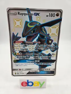 Raquaza Gx 177a/168 Hidden Fates Full Art Jumbo Promo Pokemon Card - Image 1