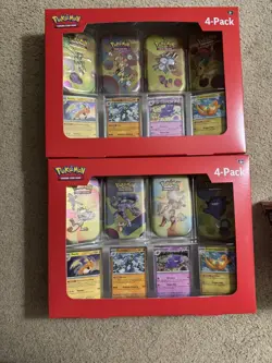 LOT of (2) Pokemon TCG Scarlet & Violet 151 Mini Tin 4-Pack Sam's Club Sealed - Image 1