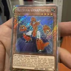 Yugioh Machina Gearframe RA03-EN234 Platinum Secret Rare 1st Edition - Image 1