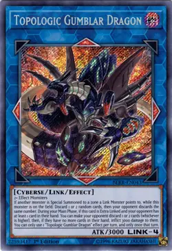 Moderately Played, English Yu Gi Oh Topologic Gumblar Dragon - BLRR-EN043 - Secr - Image 1