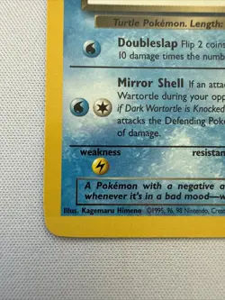 Dark Wartortle 46/82 Team Rocket Regular Vintage Pokemon Card - Image 4