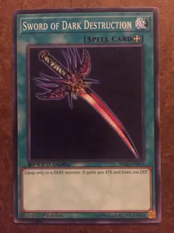 Sword Of Dark Destruction Spell Card Yugioh Speed Duel SBAD-EN019 Trading Card - Image 1