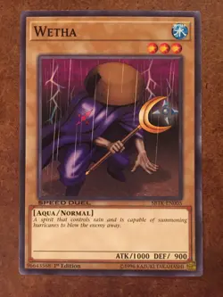 Wetha Speed Duel Yugioh SBTK-EN005 Trading Card - Image 1