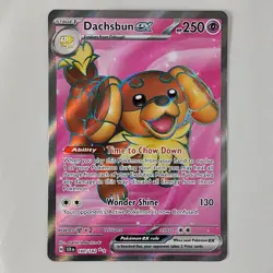 Pokemon Card Dachsbun EX 160/142 Stellar Crown Full Art Holo Ultra Rare NM - Image 1