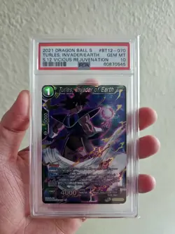 Dragon Ball Super Card Game - Turles, Invader Earth Super Rare BT12-070 PSA 10 - Image 1
