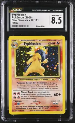 CGC 8.5 Typhlosion 2000 Neo Genesis 17/111 Holo Pokemon Card - Image 1