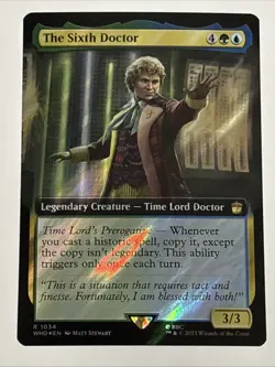 MTG Doctor Who The Sixth Doctor Extended Art Surge Foil 1034 NM Rare - Image 1