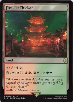 Fire-Lit Thicket R Commander: FINAL FANTASY 392 NM MTG - Image 1