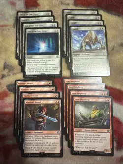 MTG - 4x Warrior’s Sword/Item Shopkeeper/Fate Of The Sun-Cryst/Coeurl (FIN) - NM - Image 1