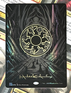 MTG Plains Oil Slick Phyrexia All Will Be One NM Foil - Image 1