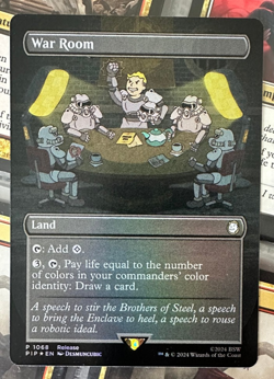 MTG War Room Fallout Land Promo Borderless Foil - Image 1