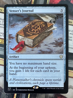 MTG Venser's Journal Commander 2021 Rare Artifact NM - Image 1