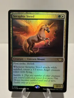 Seraphic Steed 232 R Outlaws of Thunder Junction FOIL NM MTG - Image 1