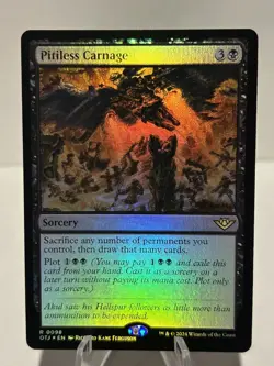 Pitiless Carnage 98 R Outlaws of Thunder Junction FOIL NM MTG - Image 1