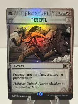 Bedevil 37 R Outlaws of Thunder Junction: Breaking News FOIL NM MTG - Image 1